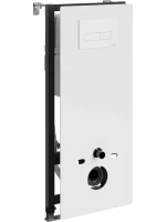 Система инсталляции для унитазов Wasserkraft Abens 20TLT.010.ME.WH.WM03 с кнопкой смыва матовой белой