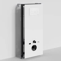 Система инсталляции для унитазов Wasserkraft Abens 20TLT.010.ME.WH.WM03 с кнопкой смыва матовой белой