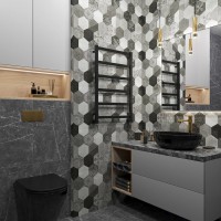 Полотенцесушитель водяной Grota Soffi 80x53, RAL9005 черный матовый