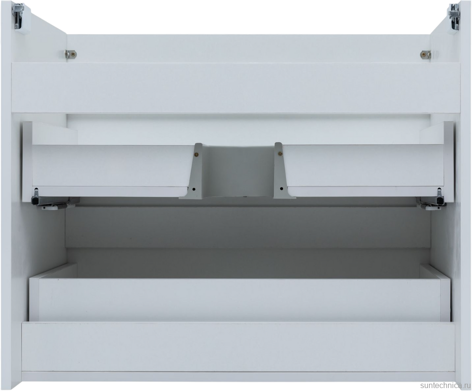 Тумба с раковиной Aquanet Нота new 75 подвесная, белая глнцевая