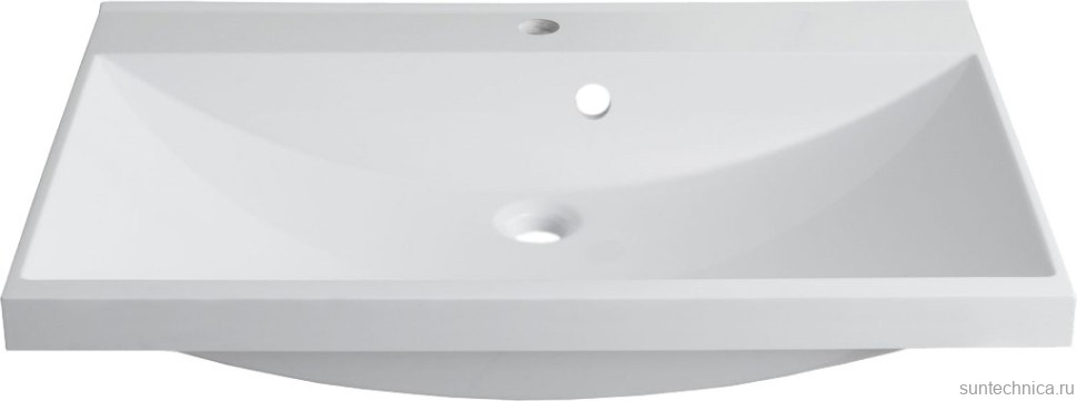 Тумба с раковиной Aquanet Нота new 75 подвесная, белая глнцевая