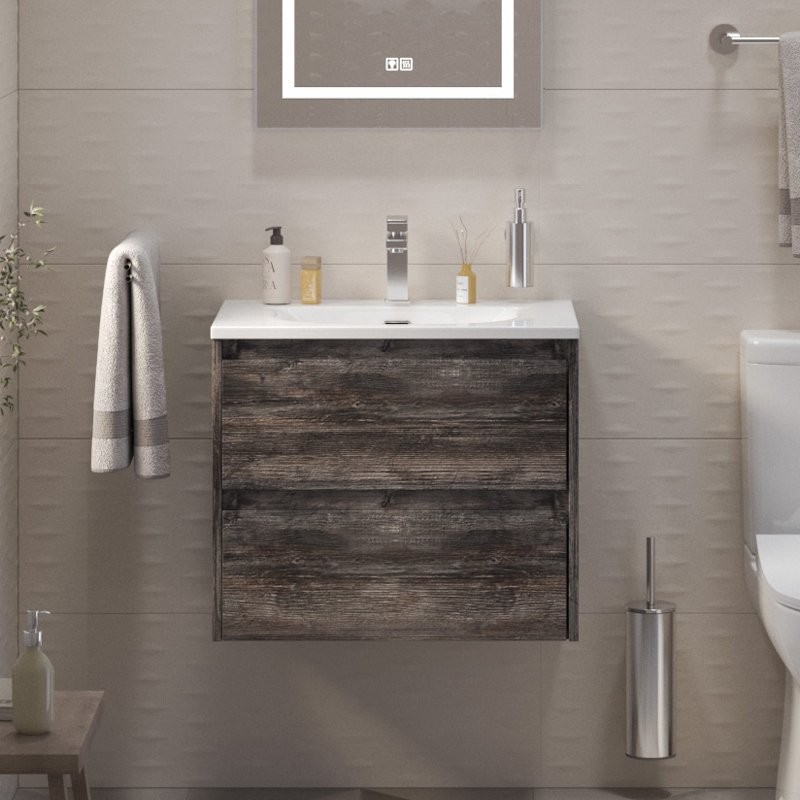 Тумба с раковиной BelBagno Kraft 39 60 pino pasadena, раковина BB-8099-3-60