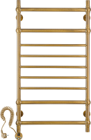 Полотенцесушитель электрический Secado Флоренция 4 105x55 см, подключение слева, бронза, лесенка, латунь