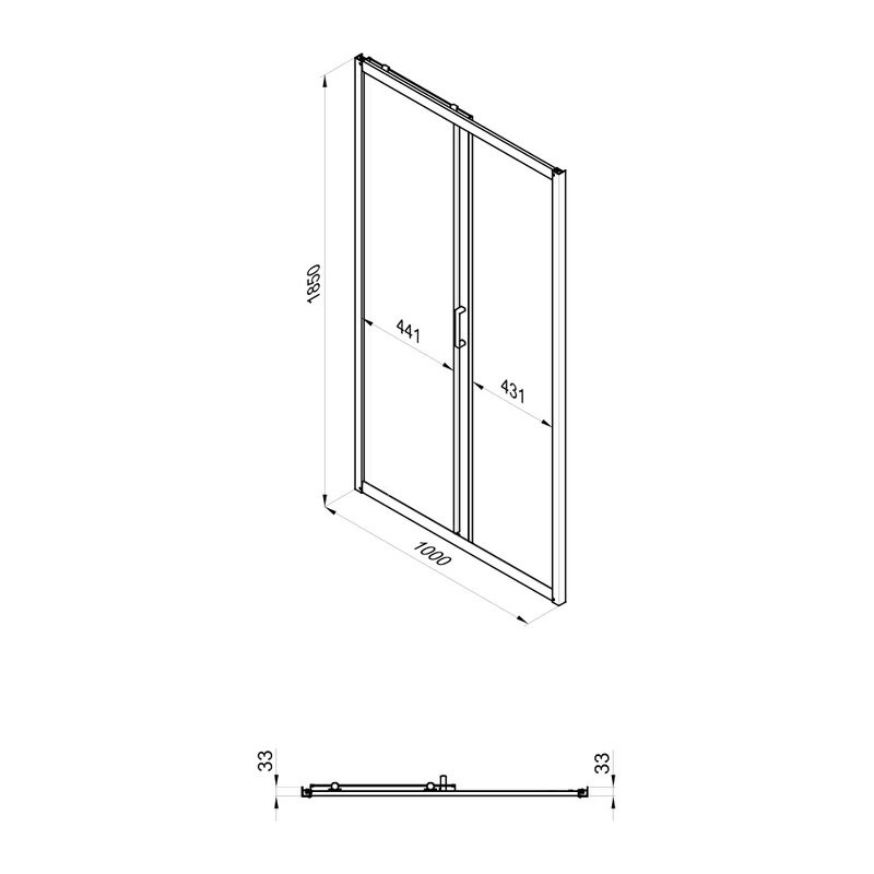 Душевая дверь в нишу Triton Слайд Щ0000064612 100 см