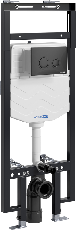 Система инсталляции для унитазов Wasserkraft Dinkel 58TLT.010.ME.MB01 с кнопкой смыва матовой черной