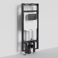 Система инсталляции для унитазов Wasserkraft Dinkel 58TLT.010.ME.MB01 с кнопкой смыва матовой черной