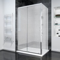 Душевой уголок Veconi Rovigo RV-055 100х80 см, профиль хром, стекло текстурное pear