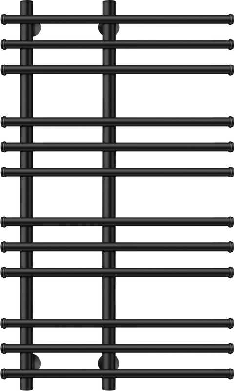 Полотенцесушитель водяной Secado Турин 3 100x55 см, матовый черный, лесенка