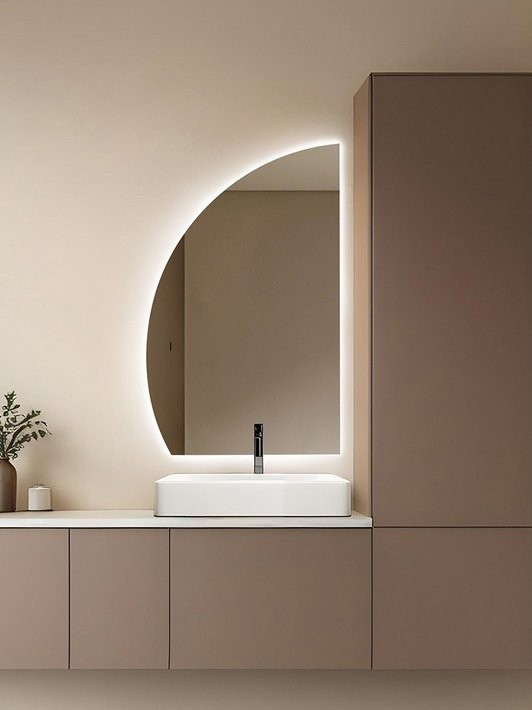 Зеркало Abber Teil AG6504SL 69х110 см, с подсветкой