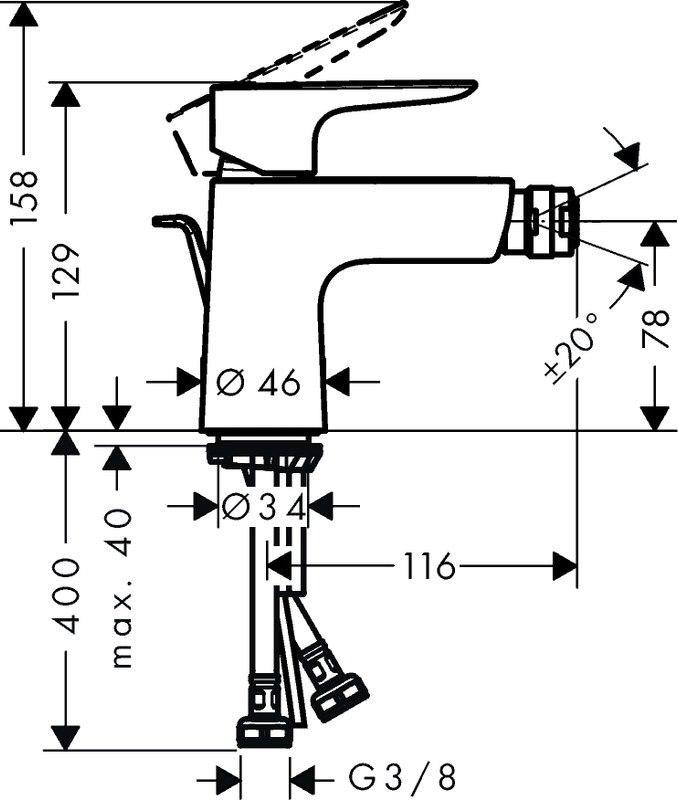 Смеситель для биде Hansgrohe Talis Talis E 71720140