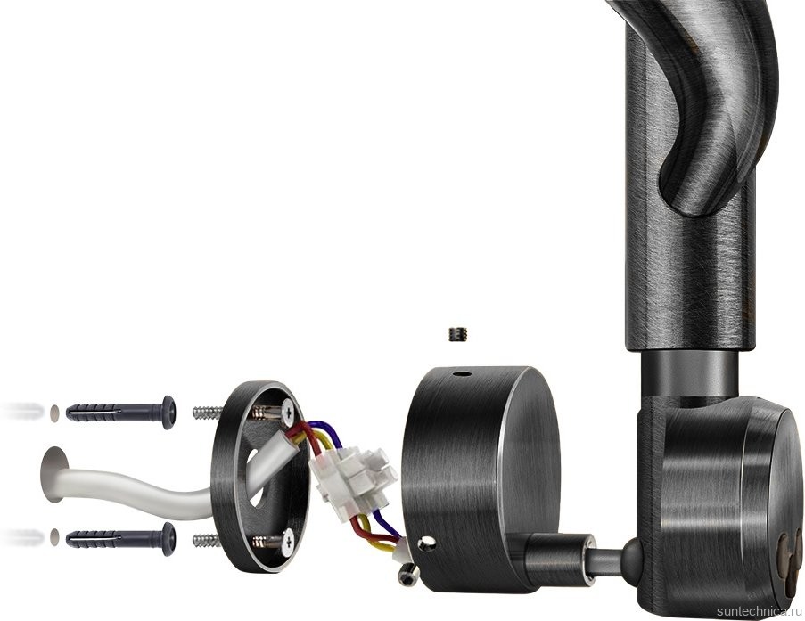 Полотенцесушитель электрический Secado Корсано 1 СП 85x55 см, подключение справа, матовый черный, лесенка, с полкой