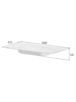 Тумба с раковиной Armadi Art Voi 100 подвесная, рифленая, matt white