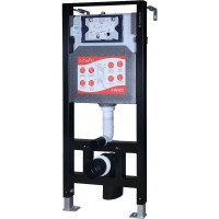 Комплект 3 в 1 Унитаз подвесной Esbano ESWBLEONWN + Инсталляция Fram + Кнопка ESINOVL17GW цвет глянцевый белый