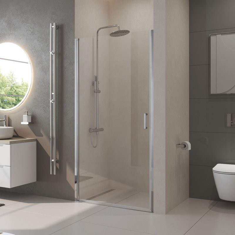 Душевая дверь в нишу BelBagno Uno B-1-60-C-Cr стекло прозрачное