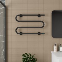 Полотенцесушитель электрический Bauedge M AF0040 61,5x41,5 черный матовый