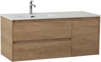 Мебель для ванной комнаты BelBagno Kraft 120 L, 2 ящика, дверца, rovere nebrasca nature