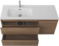 Мебель для ванной комнаты BelBagno Kraft 120 L, 2 ящика, дверца, rovere nebrasca nature