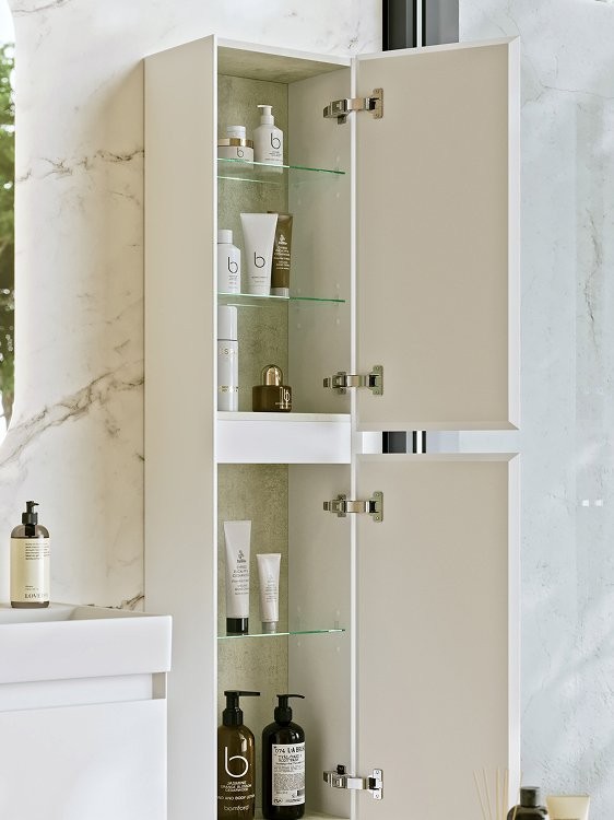 Шкаф-пенал для ванной Aqwella 5 stars Geometria 35 L/R белый