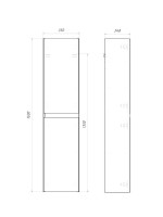 Шкаф-пенал для ванной Aqwella 5 stars Geometria 35 L/R белый Шкаф-пенал для ванной Aqwella 5 stars Geometria 35 L/R белый