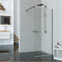 Душевая перегородка Alex Baitler AB29120S1 120 см, профиль сталь, стекло прозрачное