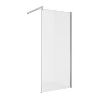 Душевая перегородка Alex Baitler AB29120S1 120 см, профиль сталь, стекло прозрачное