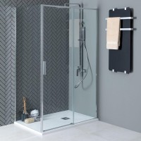 Душевой уголок Aquanet Pleasure Evo AE65-N140-CT 140х100, профиль глянцевый хром, стекло прозрачное