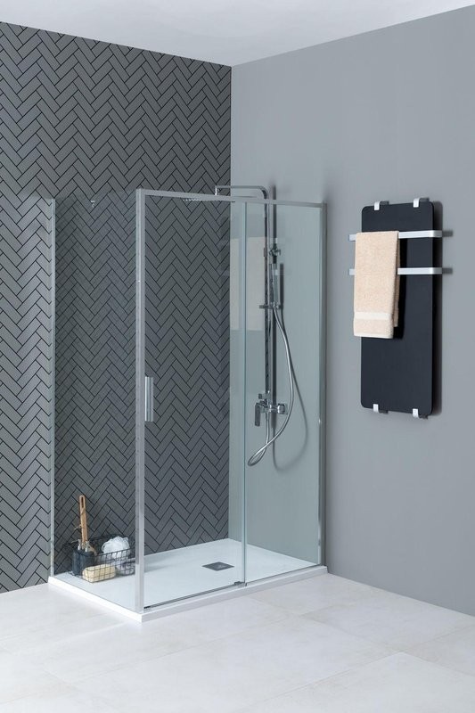 Душевой уголок Aquanet Pleasure Evo AE65-N140-CT 140х100, профиль глянцевый хром, стекло прозрачное