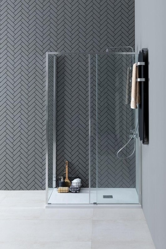 Душевой уголок Aquanet Pleasure Evo AE65-N140-CT 140х100, профиль глянцевый хром, стекло прозрачное