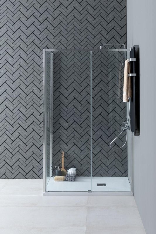 Душевой уголок Aquanet Pleasure Evo AE65-N140-CT 140х100, профиль глянцевый хром, стекло прозрачное