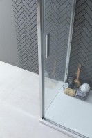 Душевой уголок Aquanet Pleasure Evo AE65-N140-CT 140х100, профиль глянцевый хром, стекло прозрачное