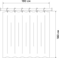 Штора для ванной IDDIS Promo P35PV11i11 180х180, зеленая