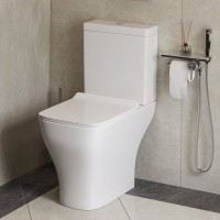 Унитаз-компакт напольный Damixa Titan DX78C8600SC безободковый, с микролифтом