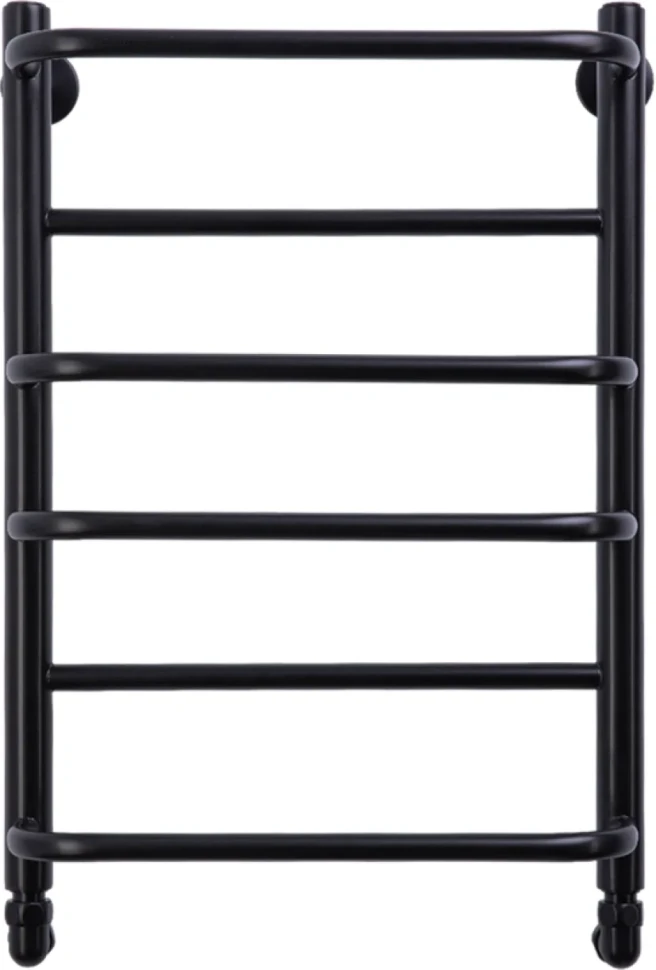 Полотенцесушитель водяной Comfysan Puro W-6 60х40 60x45 см, матовый черный, лесенка