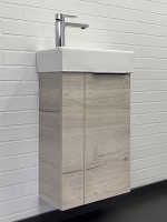 Тумба с раковиной Comforty Асти 40 подвесная, дымчатый дуб