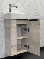 Тумба с раковиной Comforty Асти 40 подвесная, дымчатый дуб