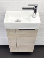 Тумба с раковиной Comforty Асти 40 подвесная, дымчатый дуб