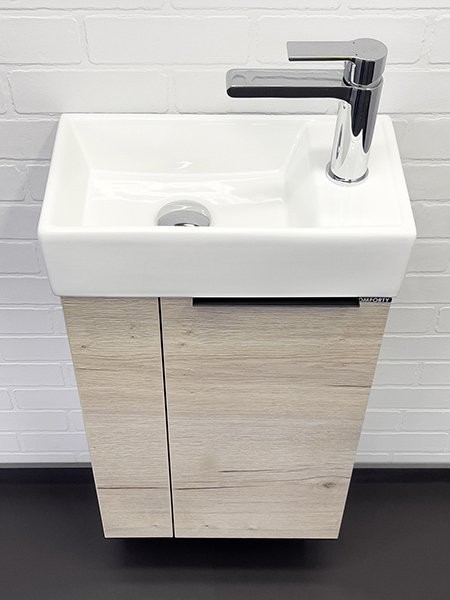 Тумба с раковиной Comforty Асти 40 подвесная, дымчатый дуб