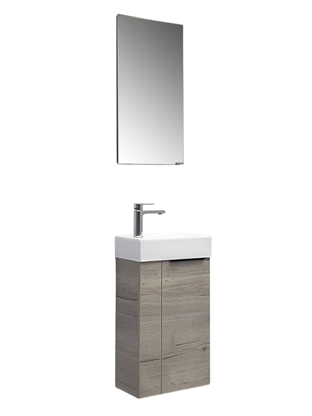 Тумба с раковиной Comforty Асти 40 подвесная, дымчатый дуб