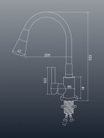 Смеситель для кухни РМС Sus123 SUS123TBL-016F черный