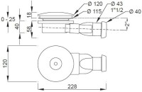 Поддон для душа Jacob Delafon Tolbiac R 90 черный с сифоном