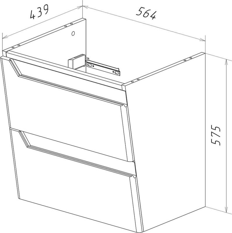 Тумба под раковину со столешницей Lemark Miano 60 белая глянцевая