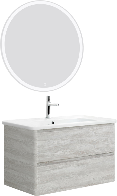 Тумба с раковиной BelBagno Albano-Cer 80 подвесная, rovere vintage bianco