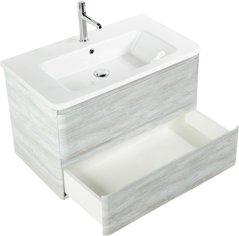 Тумба с раковиной BelBagno Albano-Cer 80 подвесная, rovere vintage bianco