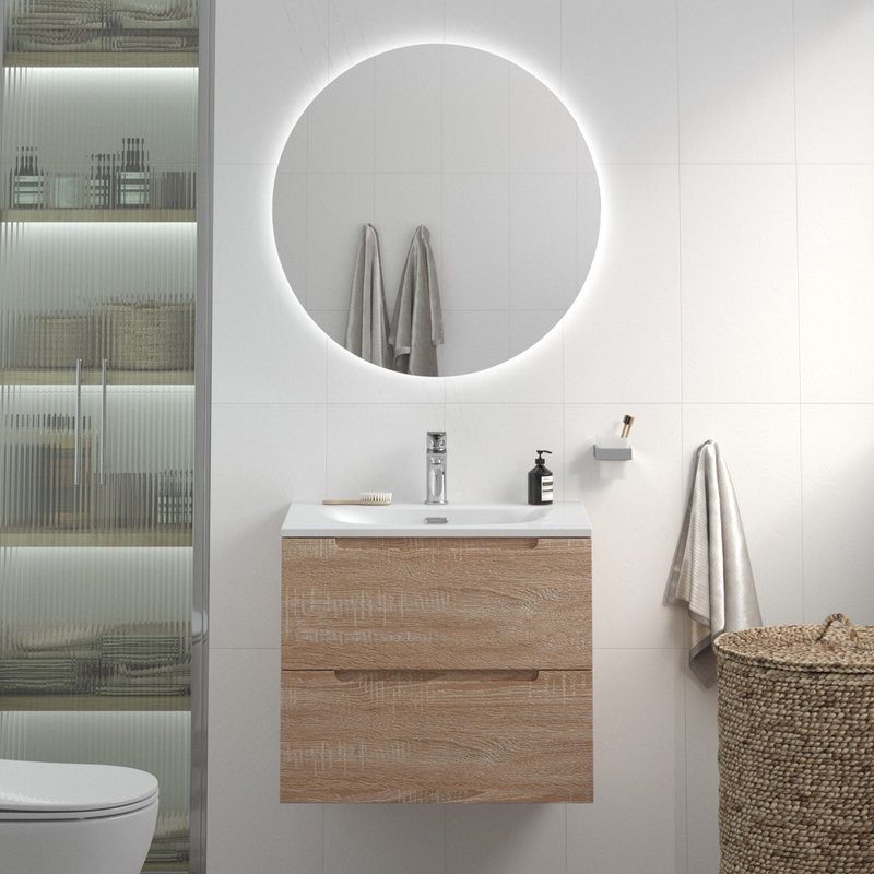 Мебель для ванной комнаты BelBagno Etna 70 rovere bianco, раковина BB-8099-70