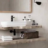 Смеситель для раковины Wasserkraft Glan 6603 черный глянец