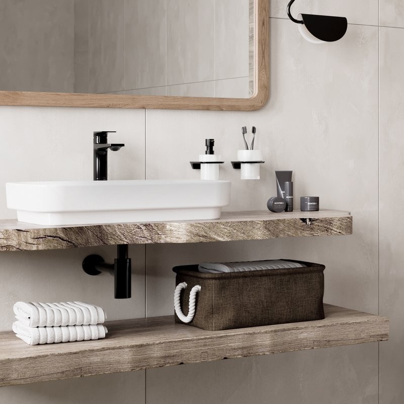 Смеситель для раковины Wasserkraft Glan 6603 черный глянец