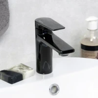 Смеситель для раковины Wasserkraft Glan 6603 черный глянец