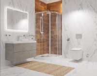 Унитаз подвесной Art&Max Techno AM9310CHR/SC безободковый, с микролифтом, белый