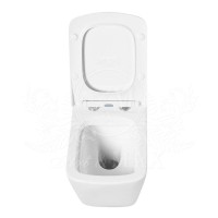 Унитаз подвесной Art&Max Techno AM9310CHR/SC безободковый, с микролифтом, белый