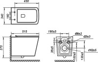 Унитаз подвесной Art&Max Techno AM9310CHR/SC безободковый, с микролифтом, белый